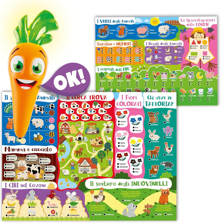 Liscianigiochi Carotina 50 Spiele für Kinder, Mehrfarbig, 76710, 3-6 Jahre