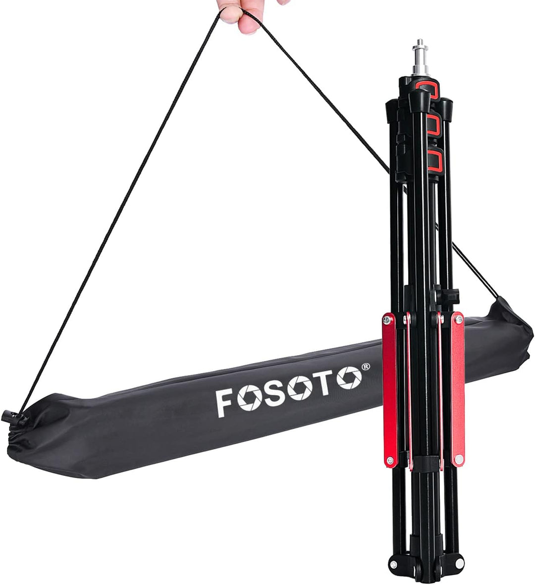 FOSOTO faltbar Lichtstativ Höhe max 192cm Kompaktes Leichtes Lichtständer aus Aluminium mit 1/4" Gew