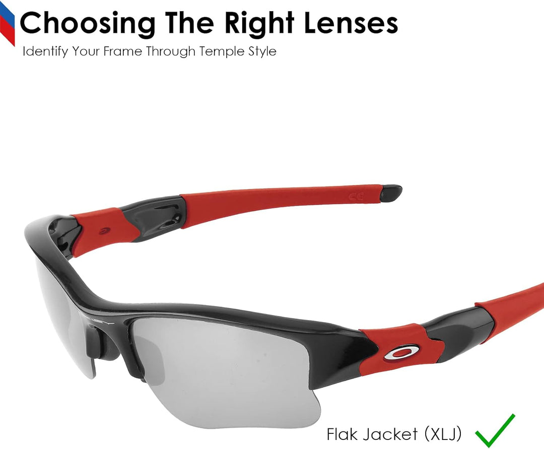BlazerBuck Anti-salz Polarisierte Ersatzgläser für Oakley Flak Jacket XLJ Entlüftet Bernstein Polari