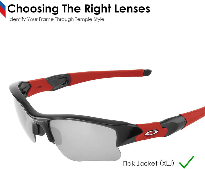 BlazerBuck Anti-salz Polarisierte Ersatzgläser für Oakley Flak Jacket XLJ Entlüftet Bernstein Polari