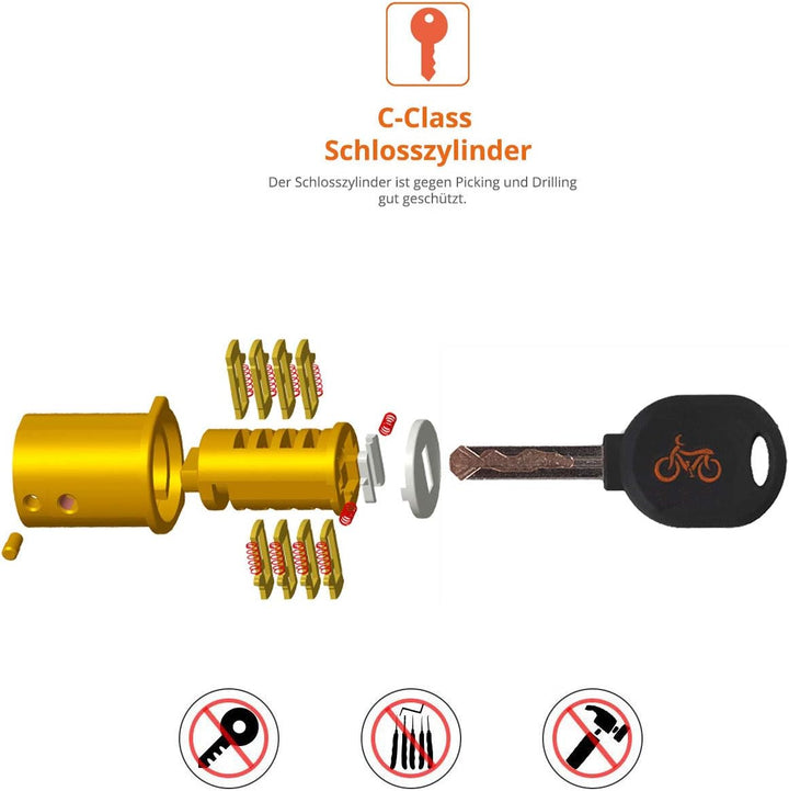 Fahrradschloss/Faltschloss/Gliederschloss mit hoher Sicherheitsstufe/Speziell gehärteter Stahl / 8 G