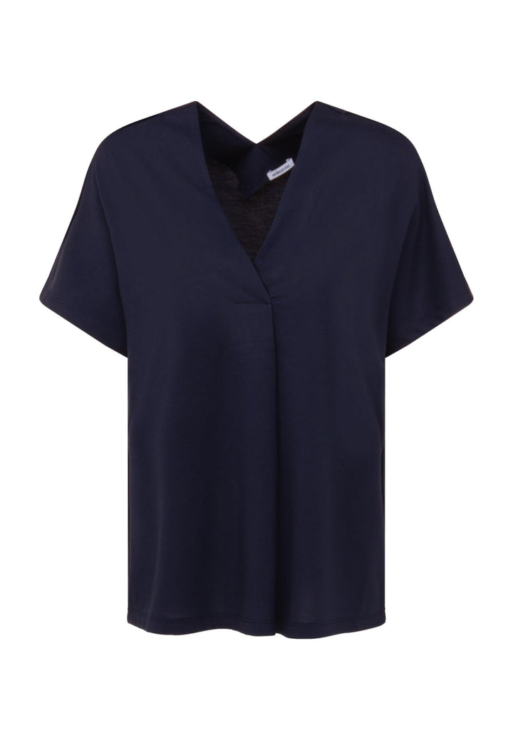 Seidensticker Damen Regular Fit Kurzarm Bluse Bluse 36 Dunkelblau, 36 Dunkelblau