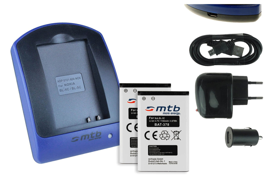 2 Akkus + Ladegerät (Netz+Kfz+USB) für Contour+2, Contour+, ContourHD 1080P.. / Toshiba Camileo.. /