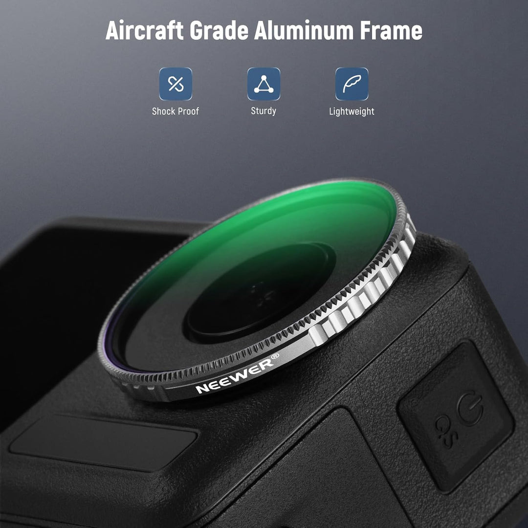 NEEWER 6er Pack ND Filter Set Kompatibel mit DJI Osmo Action 5 Pro/Action 4, Mehrfachbeschichtetes H