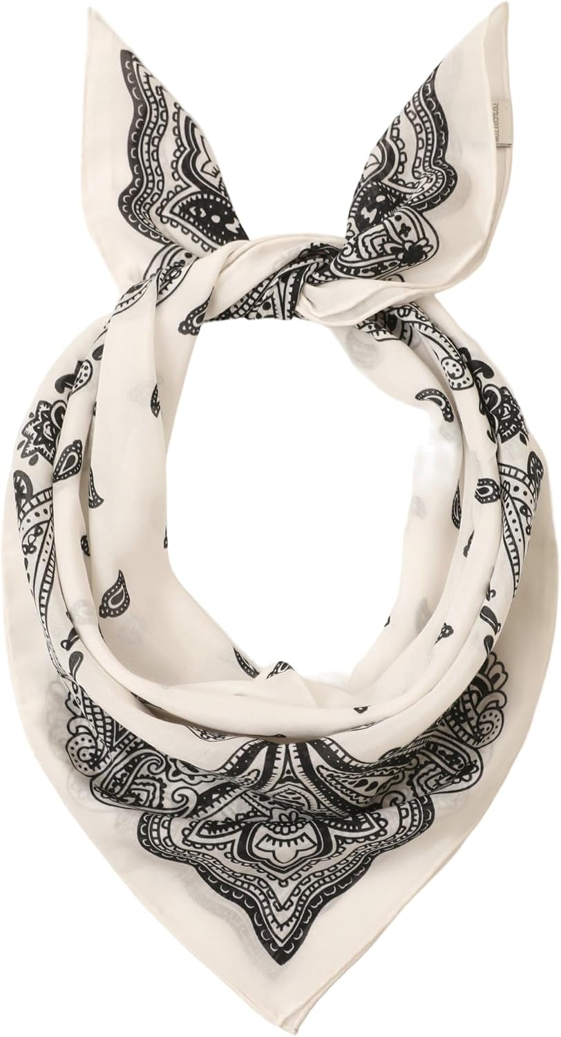 Unisex Seide Baumwolle Mix 65/65 cm Halstuch handrolliert Nickituch Kopftuch Bandana Seidenhalstuch