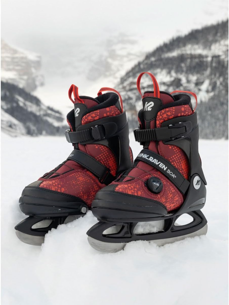 K2 Skates Jungen Schlittschuhe Rink Raven Ice Boa, black-blue, 25G0310 M (EU: 32-37 / UK: 13-4 / US: