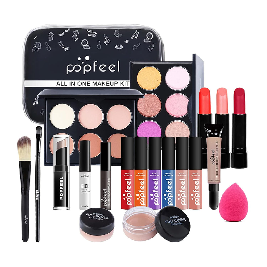 20St Schminkkasten Make-Up Set, Professionelles Kosmetische Schmink Set mit Lidschatten Lippengloss