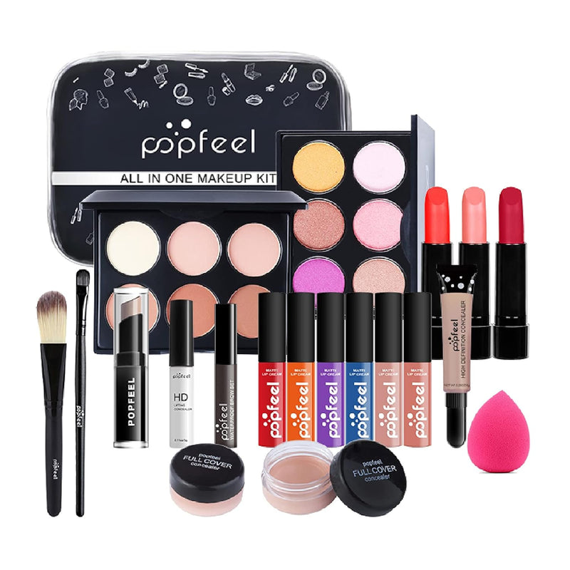 20St Schminkkasten Make-Up Set, Professionelles Kosmetische Schmink Set mit Lidschatten Lippengloss