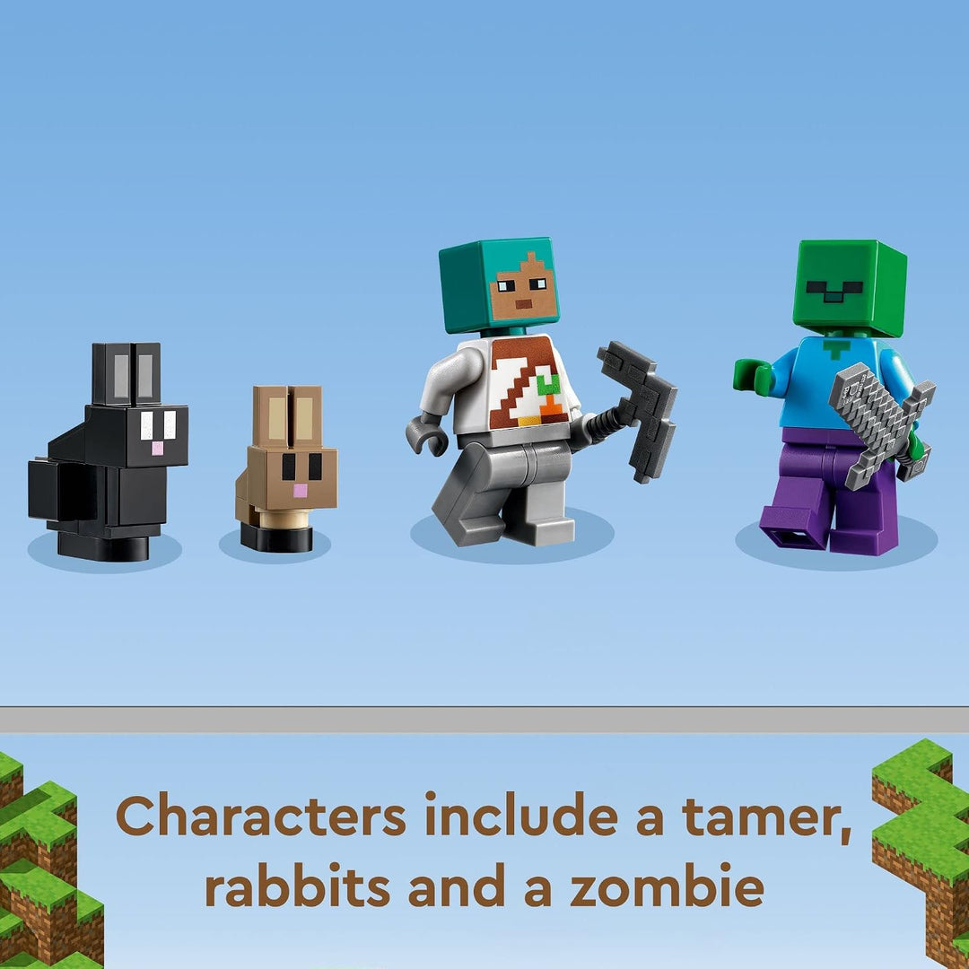 LEGO Minecraft The Rabbit Ranch 21181 Building Kit; Toy Bunny House Playset; Gift for Kids and Playe