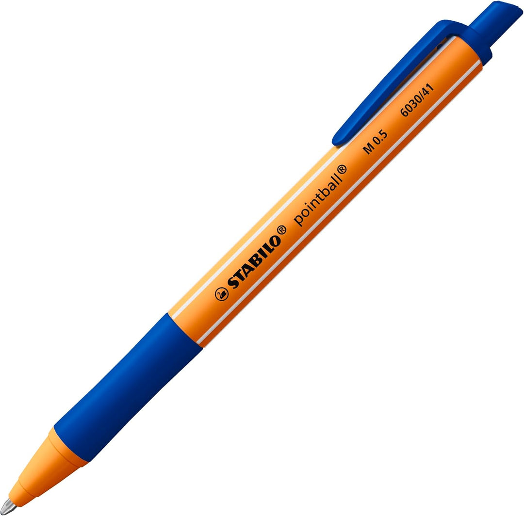 Druck-Kugelschreiber - STABILO pointball - 10er Pack - blau, blau