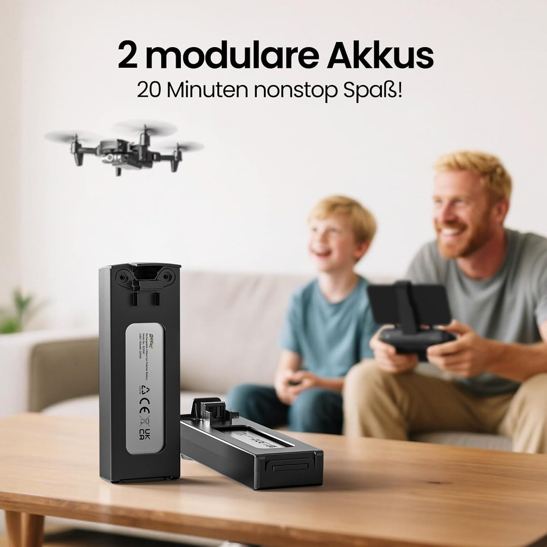 DEERC D20 Mini Drohne für Kinder mit 1080P Kamera, faltbarer RC Quadcopter mit FPV Live-Übertragung,