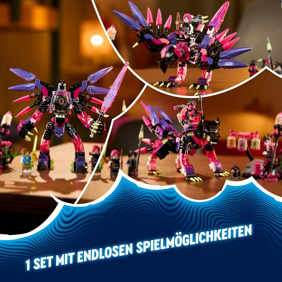 LEGO DREAMZzz 3-in-1 Die Albtraumkreaturen der Nimmerhexe, magisches Kinderspielzeug, baubarer Kesse