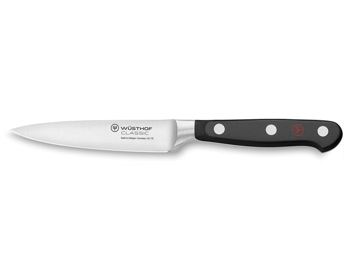 WÜSTHOF Classic Gemüsemesser 10 cm, Schwarz,silber 10 cm Gemüsemesser, 10 cm Gemüsemesser