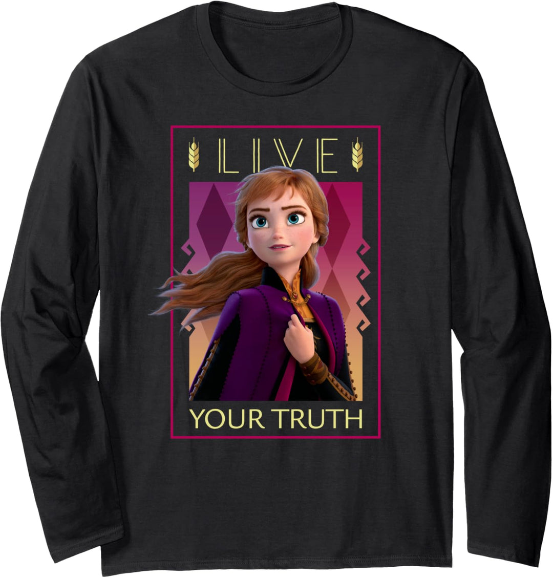 Disney Frozen 2 Anna Live Your Truth Portrait Langarmshirt