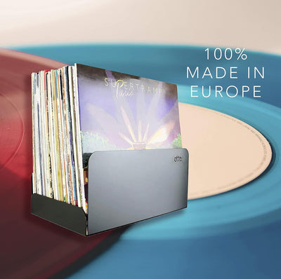 etterr | Doppelpack Vinyl Halter | für 50 Vinyls | 100% Stahl | Schallplatten Wandhalterung | Schall