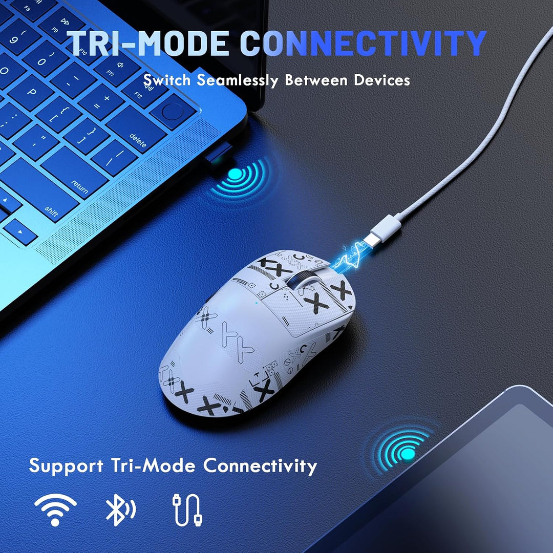 MAGIC-REFINER X2 Kabellose Gaming-Maus, 24000 DPI, PAW3311, Ergonomisch für Rechtshänder, BK52820 MC