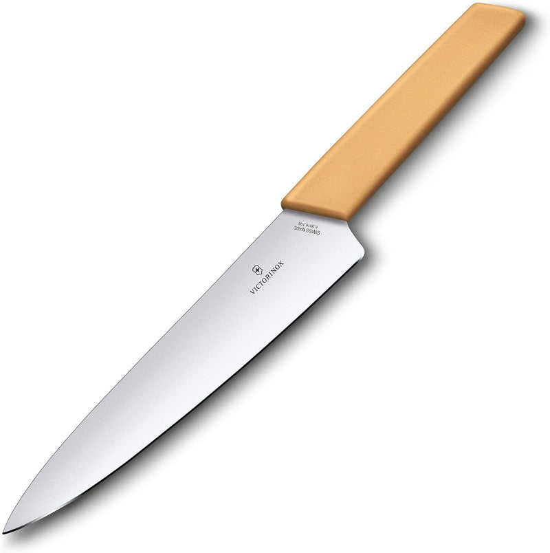 Victorinox Swiss Modern Tranchiermesser für Fleisch, Gerader Schliff, 19 cm lange Klinge aus Edelsta