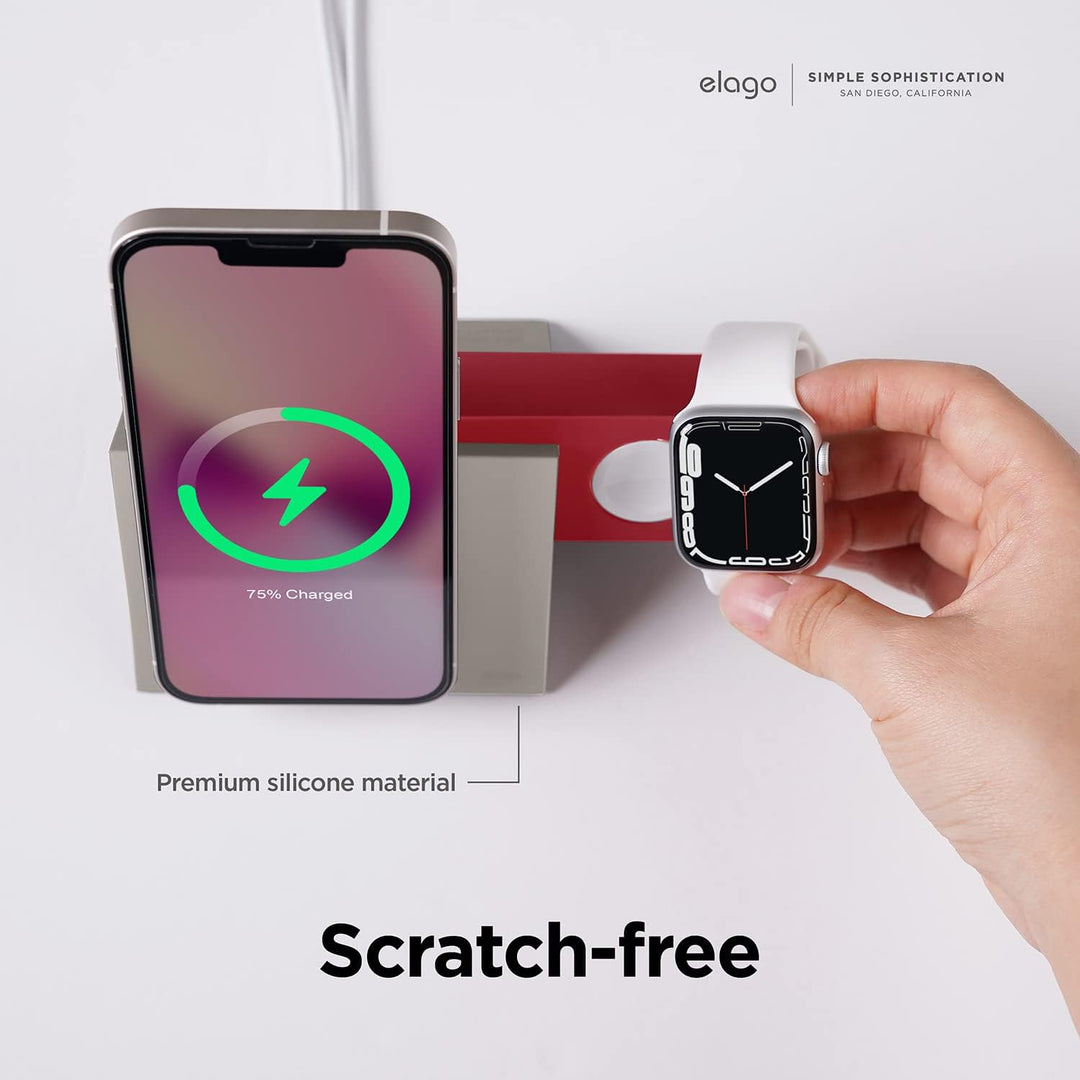 elago MS5 Duo Ladestation Kompatibel mit MagSafe Ladegerät,Kompatibel mit iPhone 15, 14, 13, 12 Seri