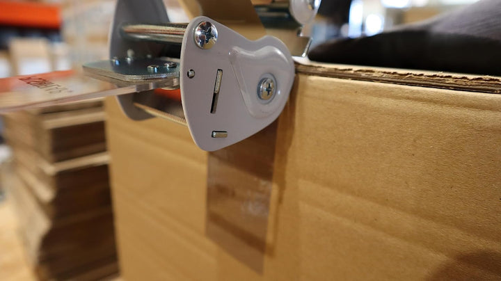 gws 2 Stück Packband Handabroller, hochwertiger Paketbandroller, stabiler Metallrahmen inkl Sicherhe