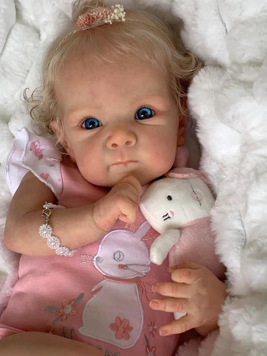 Zero pam Reborn Baby Vollsilikon Lebensecht,Reborn Baby Mädchen, 48CM Lebensechte Babypuppen Wie Ech