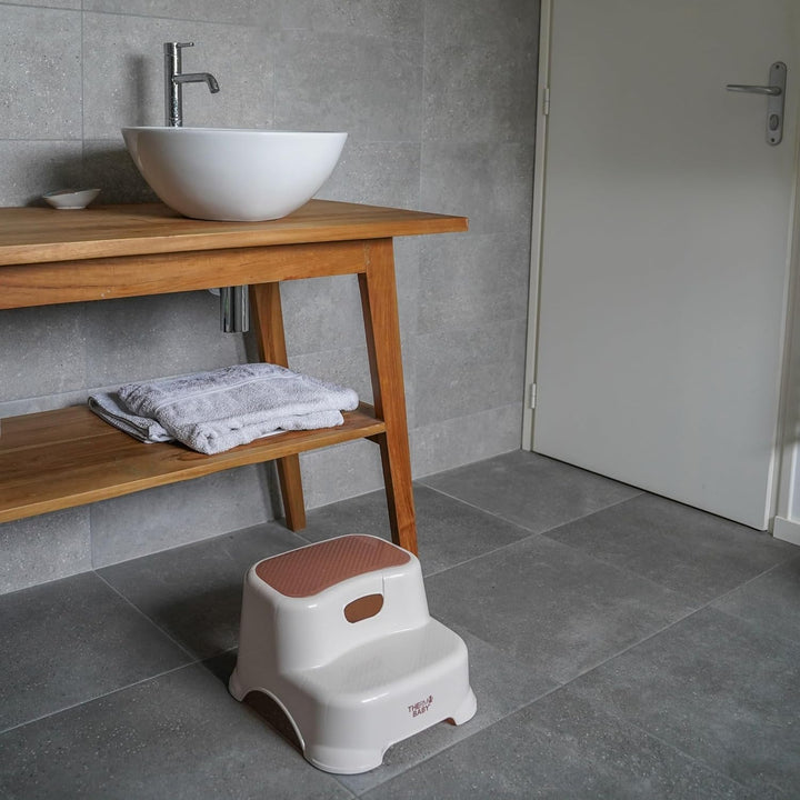 THERMOBABY - Doppeltritthocker, rutschfest, ab 18 Monaten, leicht und stabil, für Toilette, Waschbec