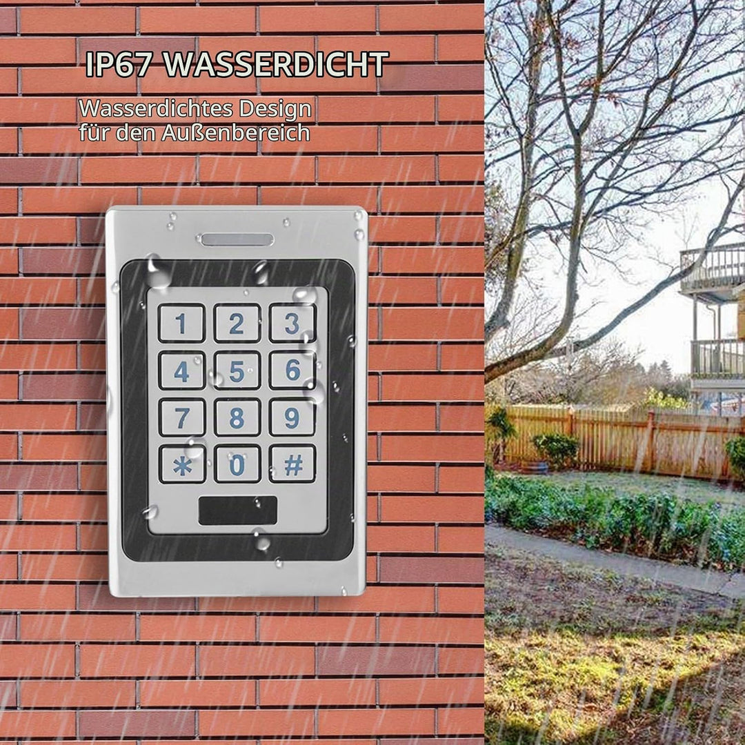ASHATA RFID Türöffner Codeschloss, wasserdichte Tür Zutrittskontrollsystem Access Control System,RFI
