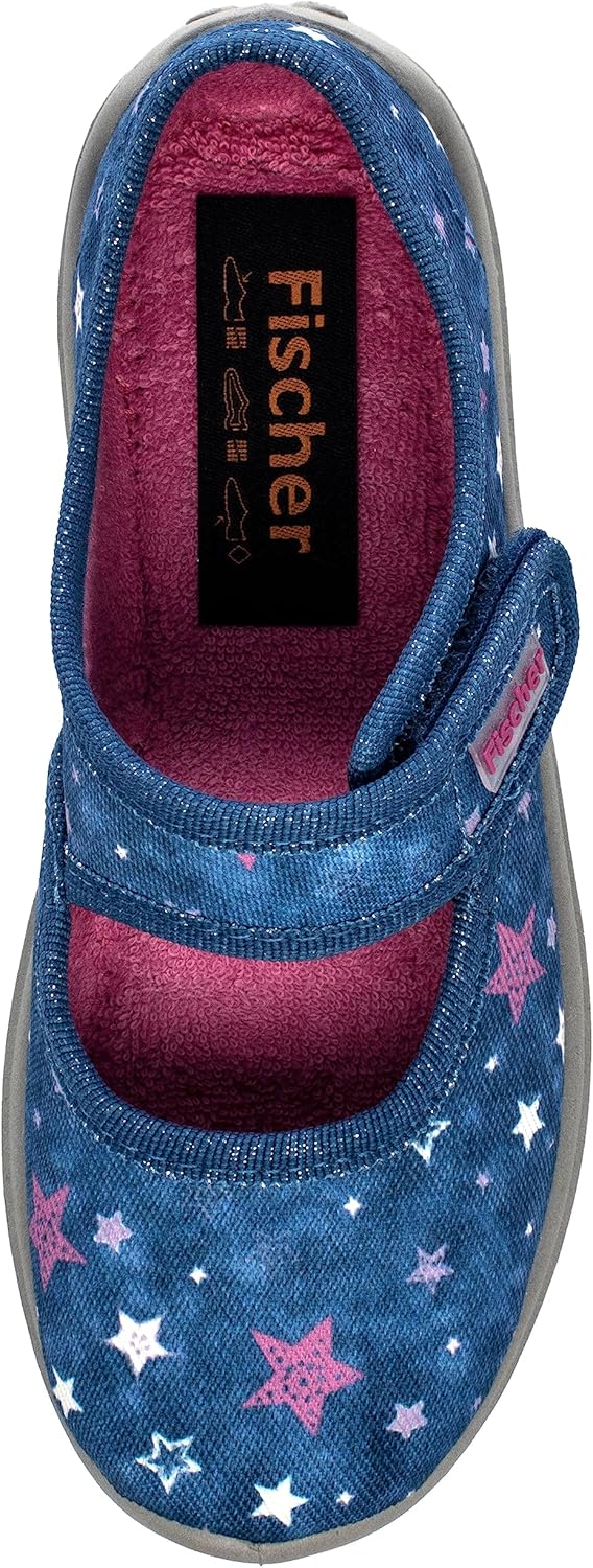 Fischer Mädchen Boogy Hausschuh 25 EU Blau, 25 EU Blau