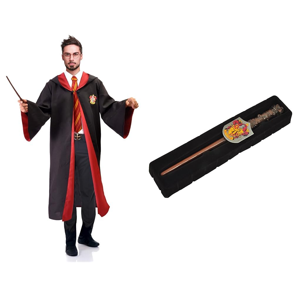 Ciao- Cloak Cape Tunic Deluxe official Harry Potter Wizarding World (One size adult) with embroidere