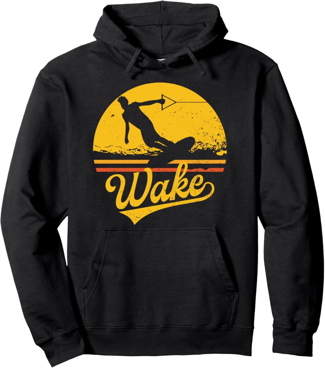 Vintage Wakeboard Sunset Geschenk Wakeboarder Wakeboarding Pullover Hoodie