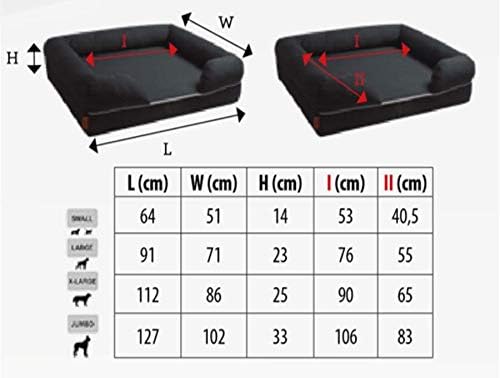 Croci Revenant Limitless - Hundebett Memory Foam Bett Ergonomisches Sofa mit waschbarem Bezug Wasser