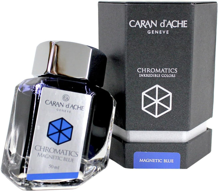 Caran d´Ache 8011.149 Tinten und Refills Tintenfass Magnetic 50 ml Blau, Blau