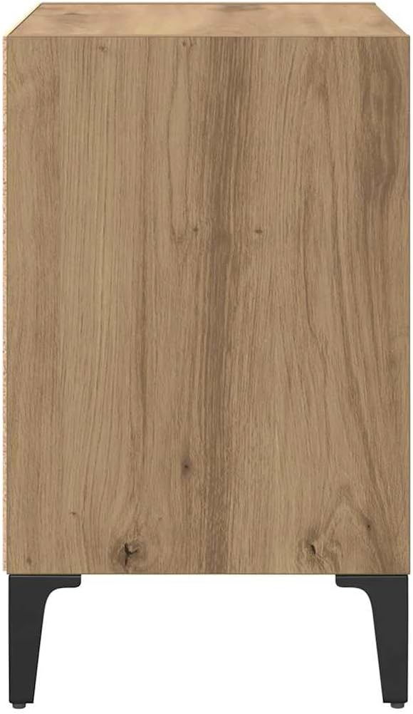 vidaXL Nachttische 2 Stück Artisan Eiche 40x30x50 cm Holzwerkstoff Handwerklich Gefertigter Eichenho