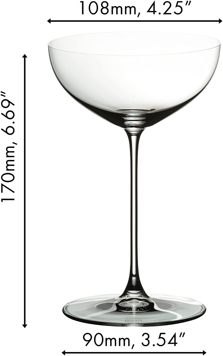 Riedel 6449/09 Veritas Martiniglas, Kristallglas, 8.5 Fluid_Ounces, farblos Moscato/Coupe/Martini, M