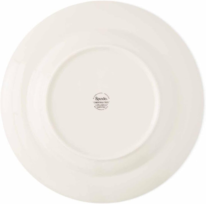 Spode Christmas Tree 25,4 cm Essteller-Set mit 4 Stück – Geschirr im Weihnachtsdesign (grün)