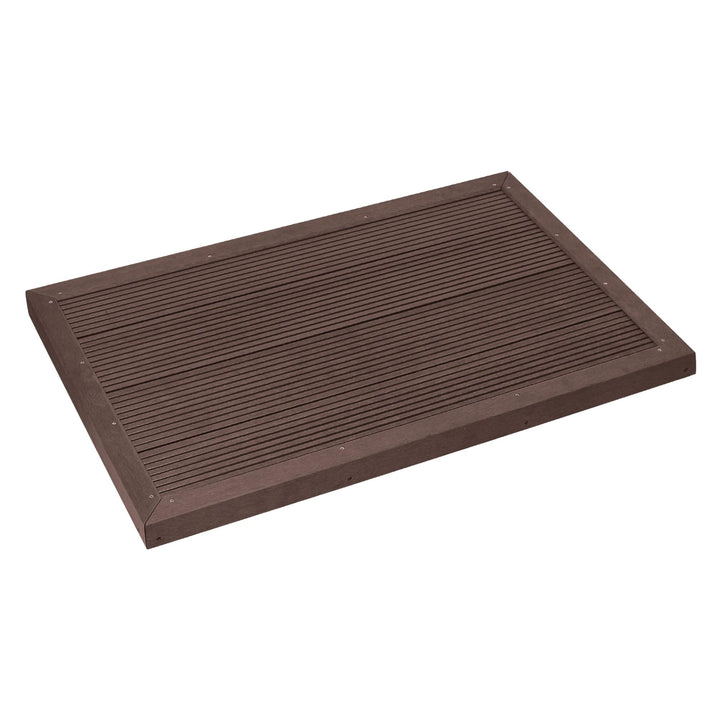 ML-Design WPC Bodenelement für Solardusche, Poolleiter oder Pool, Braun, 101 x 63 x 5,5 cm, rutschfe