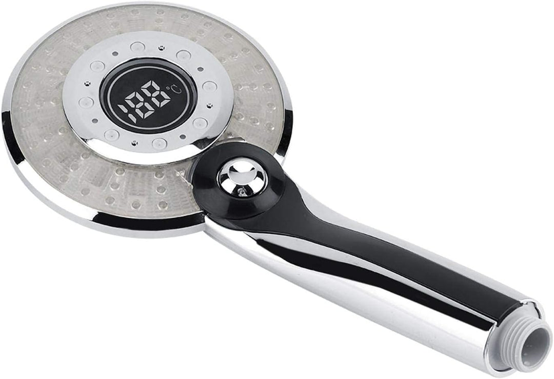 Duschkopf Led, 3 Farben Farbwechsel Temperaturregelung, Digitales LCD-Display, Handbrause mit Digita