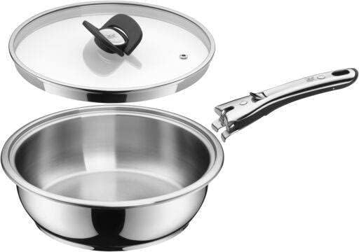 WMF Click&Serve Bratpfanne Induktion, ohne Edelstahlgriff, Cromargan Edelstahl beschichtet (ohne Ede