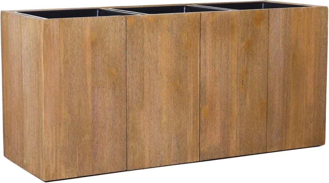 VIVANNO Pflanzkübel Pflanztrog Holz Maxi Braun (45x95x33)