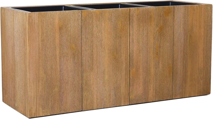 VIVANNO Pflanzkübel Pflanztrog Holz Maxi Braun (45x95x33)
