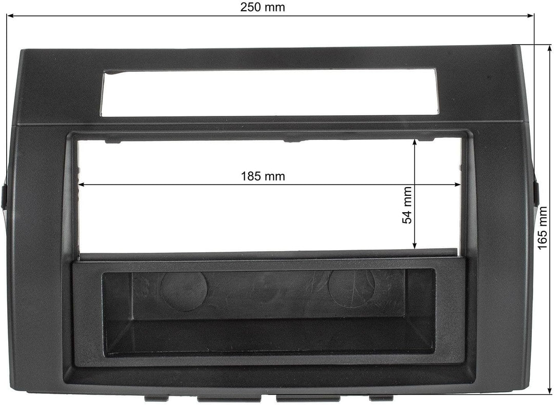 tomzz Audio 2455-081 Radioblende Metallschacht kompatibel mit Toyota Corolla Verso ZER/ZZE 2004-2009