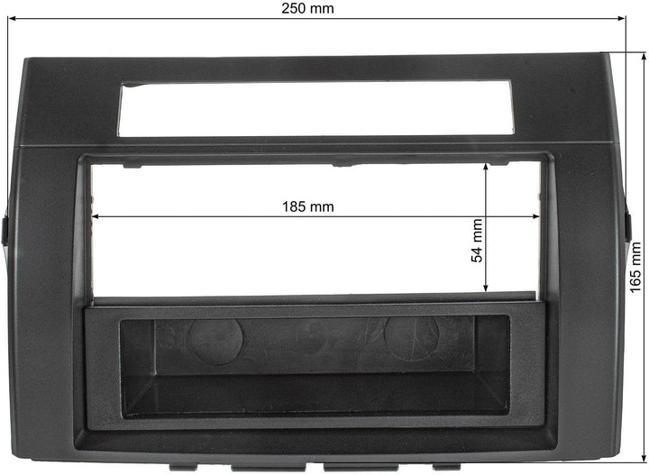 tomzz Audio 2455-081 Radioblende Metallschacht kompatibel mit Toyota Corolla Verso ZER/ZZE 2004-2009