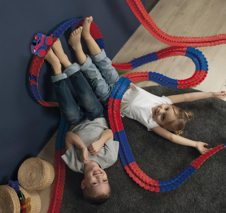 Smoby Toys - Spidey FleXtreme Schienen-Erweiterungsset (72 Schienen-Teile für 1,72 Meter & 2 Spinnen