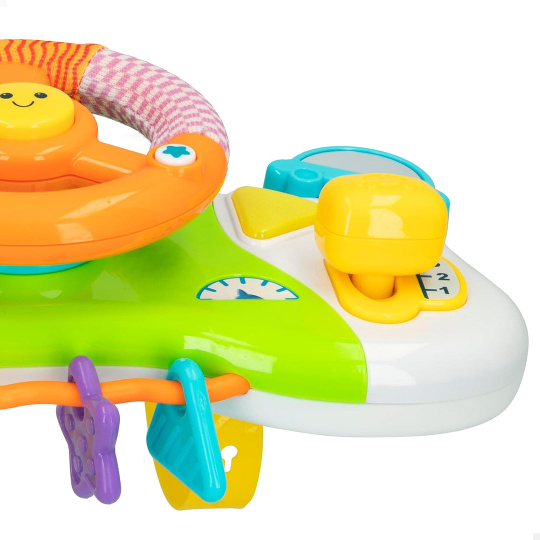 winfun 40300 Lenkrad für Kinderwagen, Simulator, Auto, Mehrfarbig, 1 Stück Auto-Simulator + 6 Monate