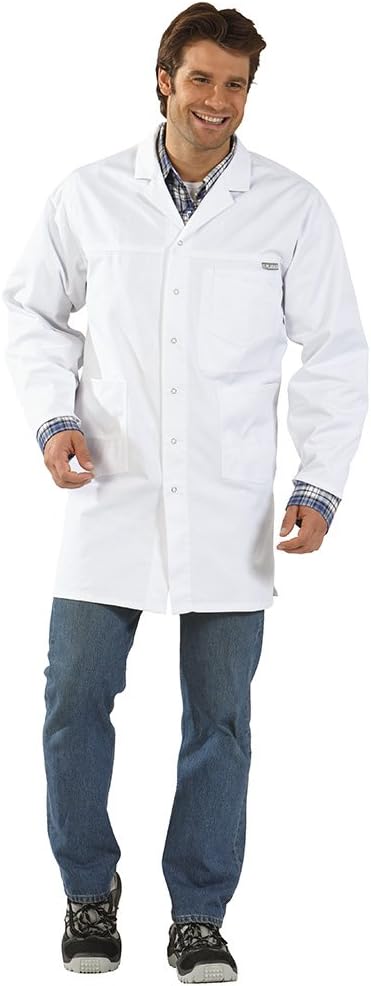 Planam Grösse 62 Herren MG 260 Berufsmantel reinweiss Modell 0853 Weiss 62, Weiss 62