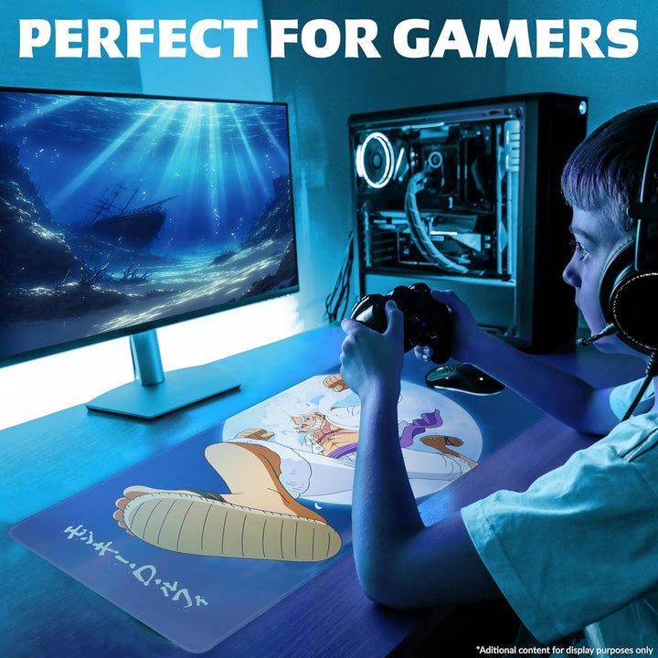 One Piece Mauspad XXL 80x35 cm, Schreibtischunterlage Gross, PC Mousepad Gaming rutschfest Schreibti