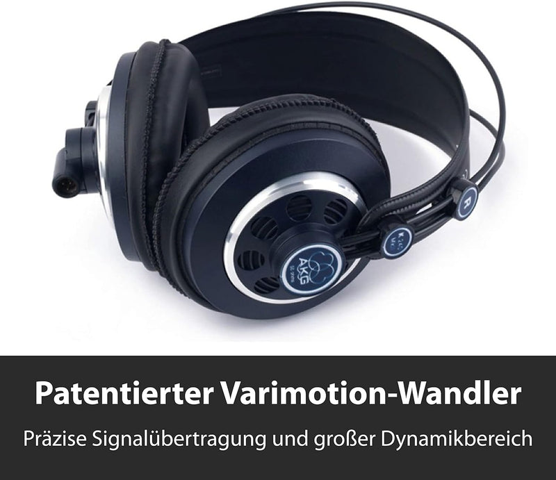 AKG K240 MKII Professioneller halboffener Over-Ear-Studiokopfhörer, selbstjustierender Kopfbügel, Ho