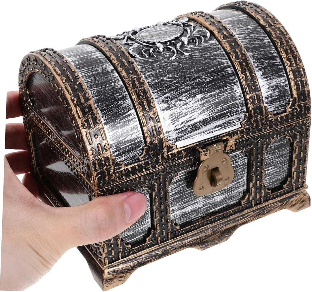 Toyvian Kleine Schatzkiste Vintage Aufbewahrungsbox Schmuckkiste Bonbonkiste Geschenkbox Tischdeko R