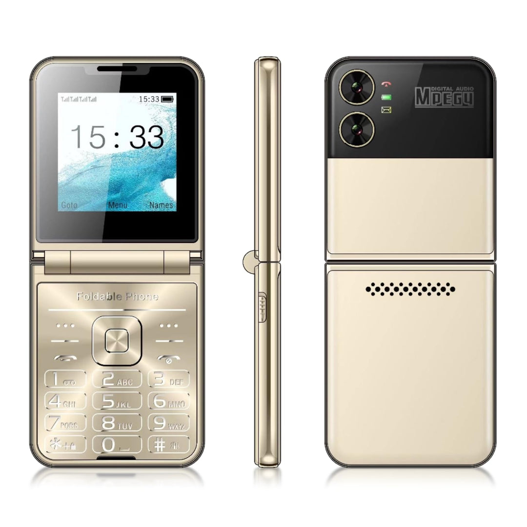 Flip-Senior-Handy, Flip-Design, Dual-Screen-Display, Grosse Tasten, Schnellwahl, Klarer Sound, HD-Ka