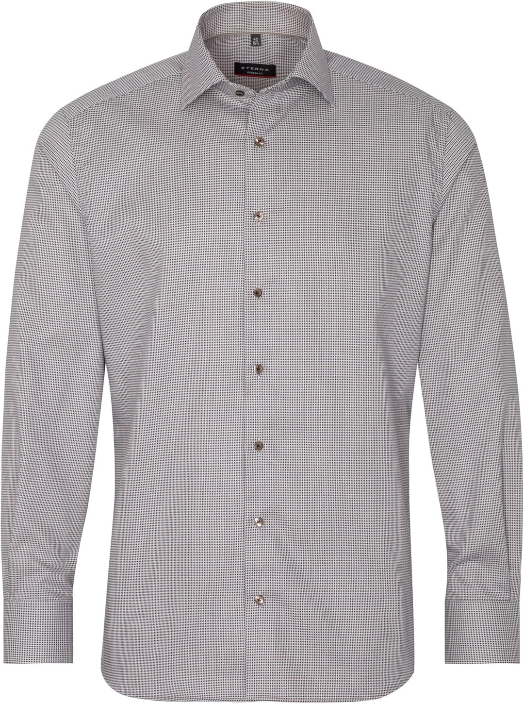 eterna Herren strukturiertes Baumwoll-Hemd MODERN FIT 1/1 dunkelblau 46_H_1/1