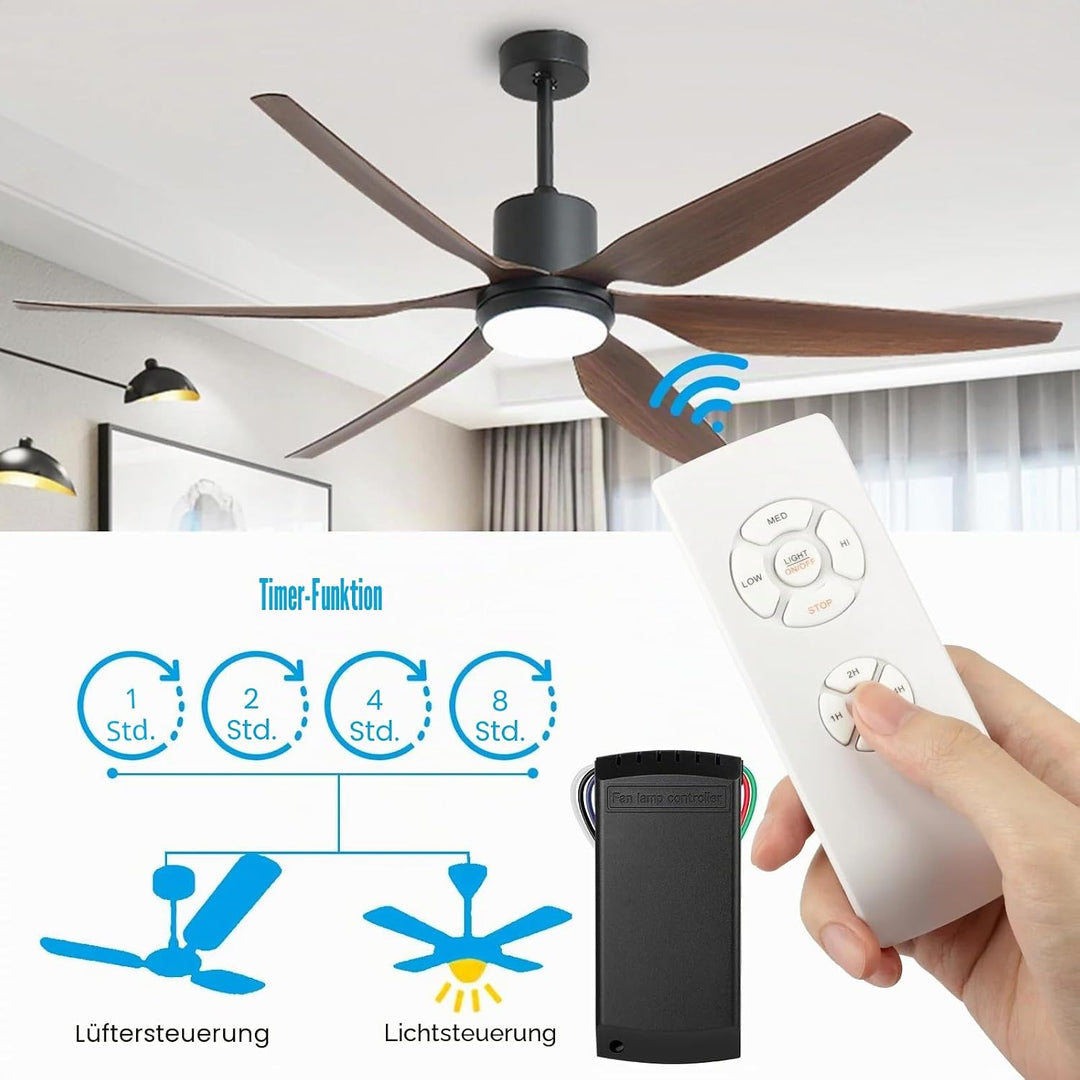220V Universal Deckenventilator Fernbedienung Kit, Wireless Deckenventilator Lampe Fernbedienung Kit